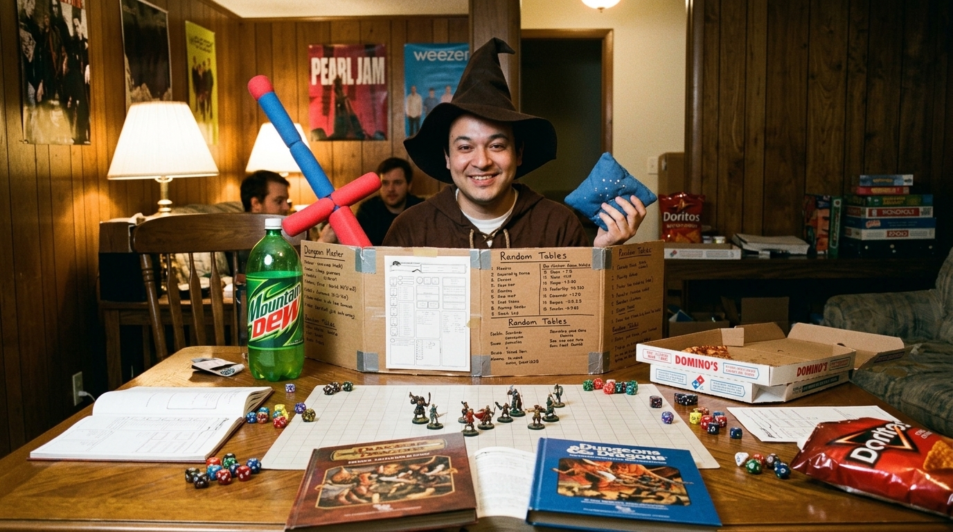 Magic Missile Mike behind the DM Screen (circa 2001)
