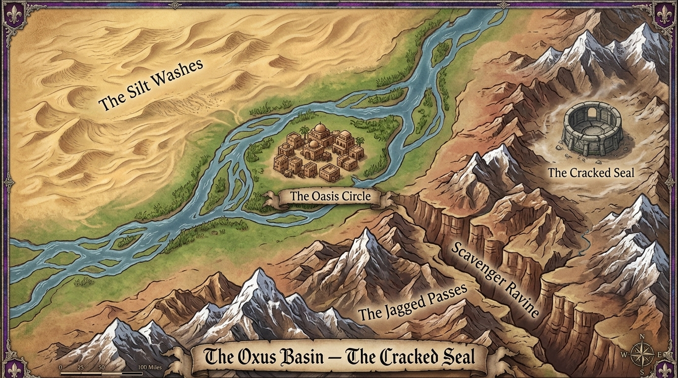 Map of the Oxus Basin — The Cracked Seal